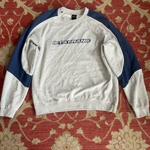 Urban Outfitters Gray Crewneck Sweater with Text Design